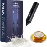 MF05 Rechargeable Milk Frother USB Charging Handheld Foam Maker with Stainless Balloon Whisk