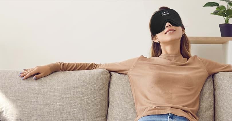 TOPOINT sleeping headphones with blackout eye mask and Bluetooth 5.4