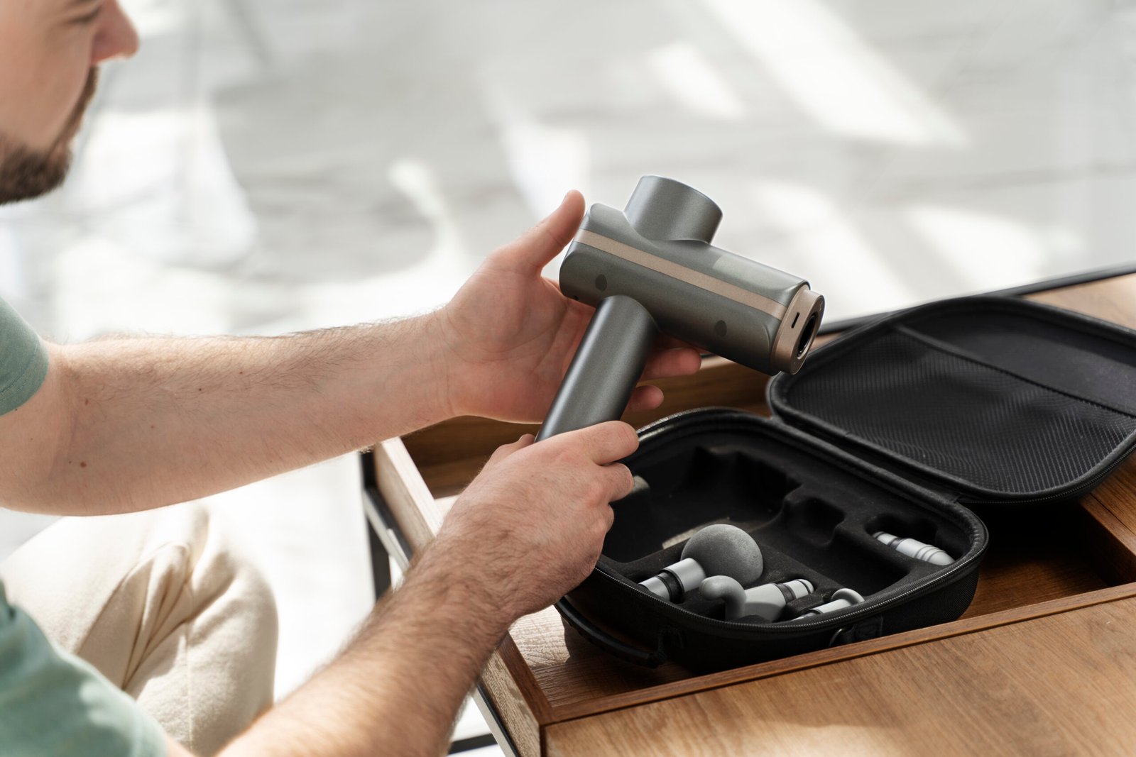BOB AND BRAD Q2 Pro Mini Massage Gun with 10 attachments for deep tissue back pain relief"