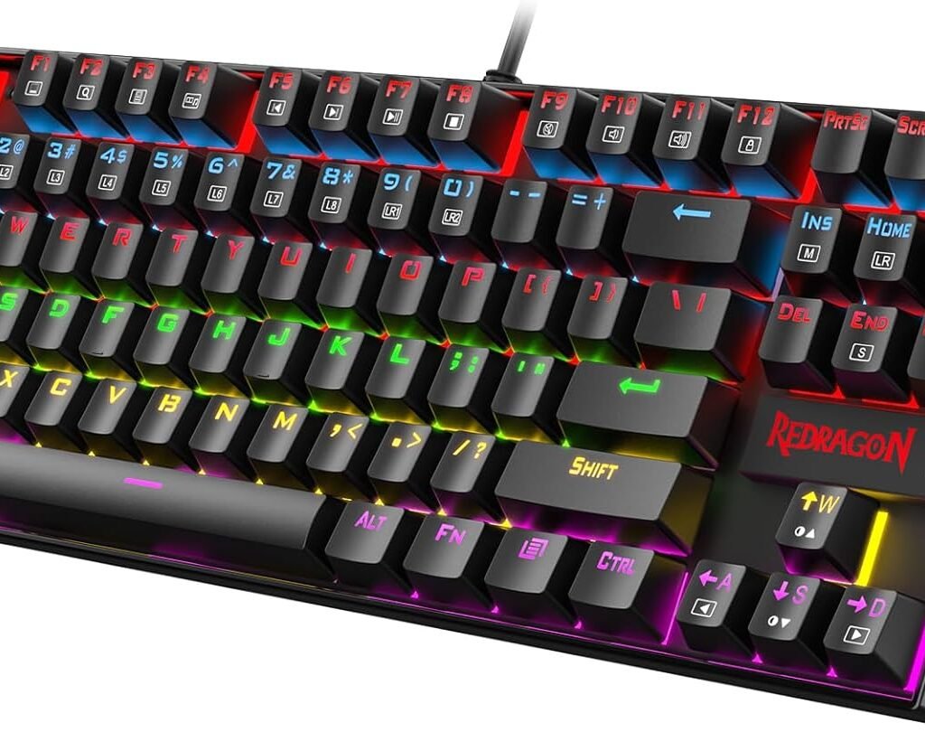 “Redragon K552 Mechanical Gaming Keyboard – Compact RGB Keyboard with Red Switches for Gaming & Typing (2025 Review)best gaming keyboard under $50