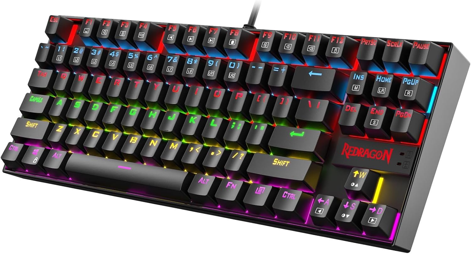 “Redragon K552 Mechanical Gaming Keyboard – Compact RGB Keyboard with Red Switches for Gaming & Typing (2025 Review)best gaming keyboard under $50