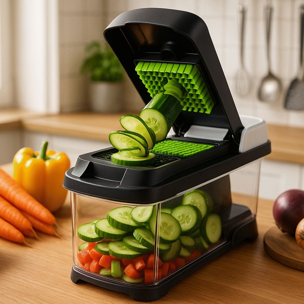 Fullstar Vegetable Chopper and Spiralizer – multifunctional kitchen tool for fast and easy vegetable cutting and slicing”