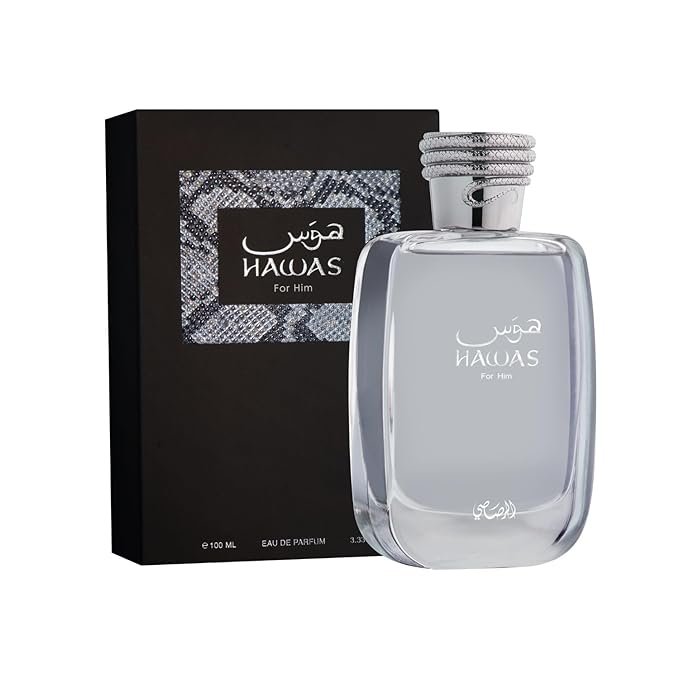 RASASI Hawas For Men Eau De Parfum Spray 100ML — affordable long-lasting perfume for men with Arabian-inspired design