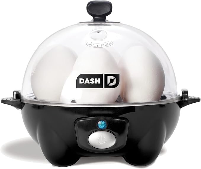 “DASH Rapid Egg Cooker – best egg boiler for fast, healthy breakfasts with auto shut-off, poaching tray, and stylish compact design”