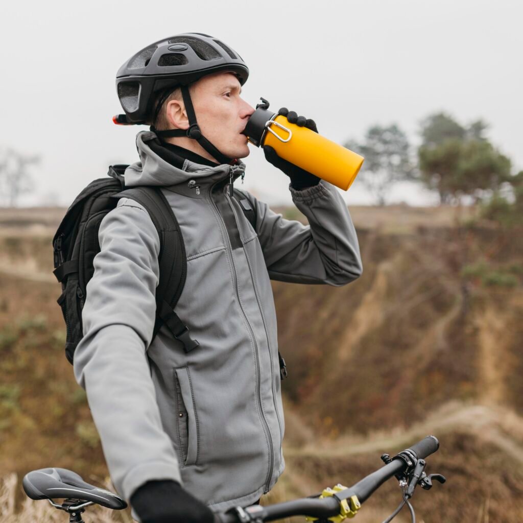 CIVAGO 32oz insulated water bottle in Black with 3 lids – best insulated water bottle for sports