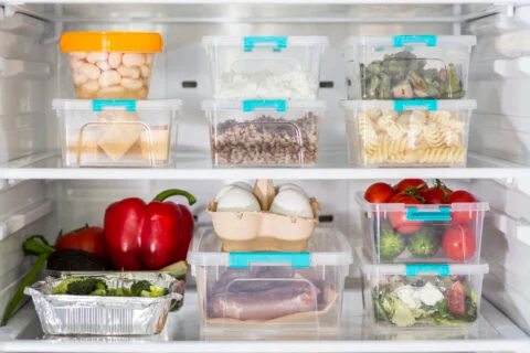 Pomeat 10 Pack Fridge Organizer Best Amazon Pomeat Fridge Organizer with clear fridge storage bins for neat and clutter-free kitchen organization.