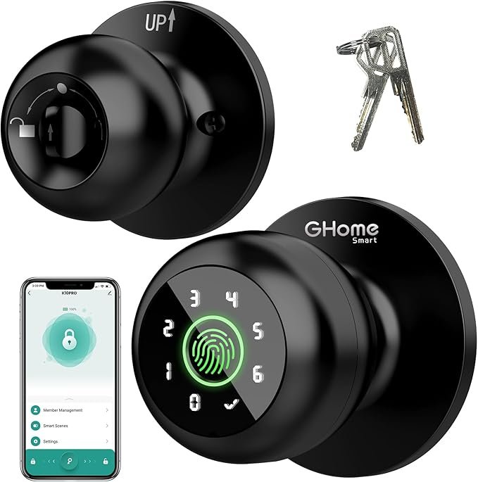GHome Smart 4-in-1 Smart Door Knob – Best Smart Gadgets 2025 for Secure Homes