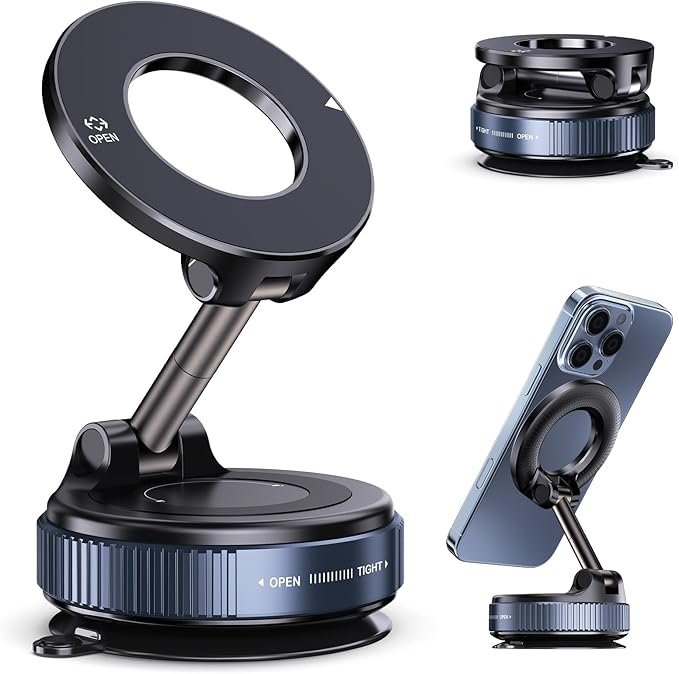 Vacuum Magnetic Suction Phone Holder – Best Smart Gadgets 2025 for Hands-Free Smartphone Use